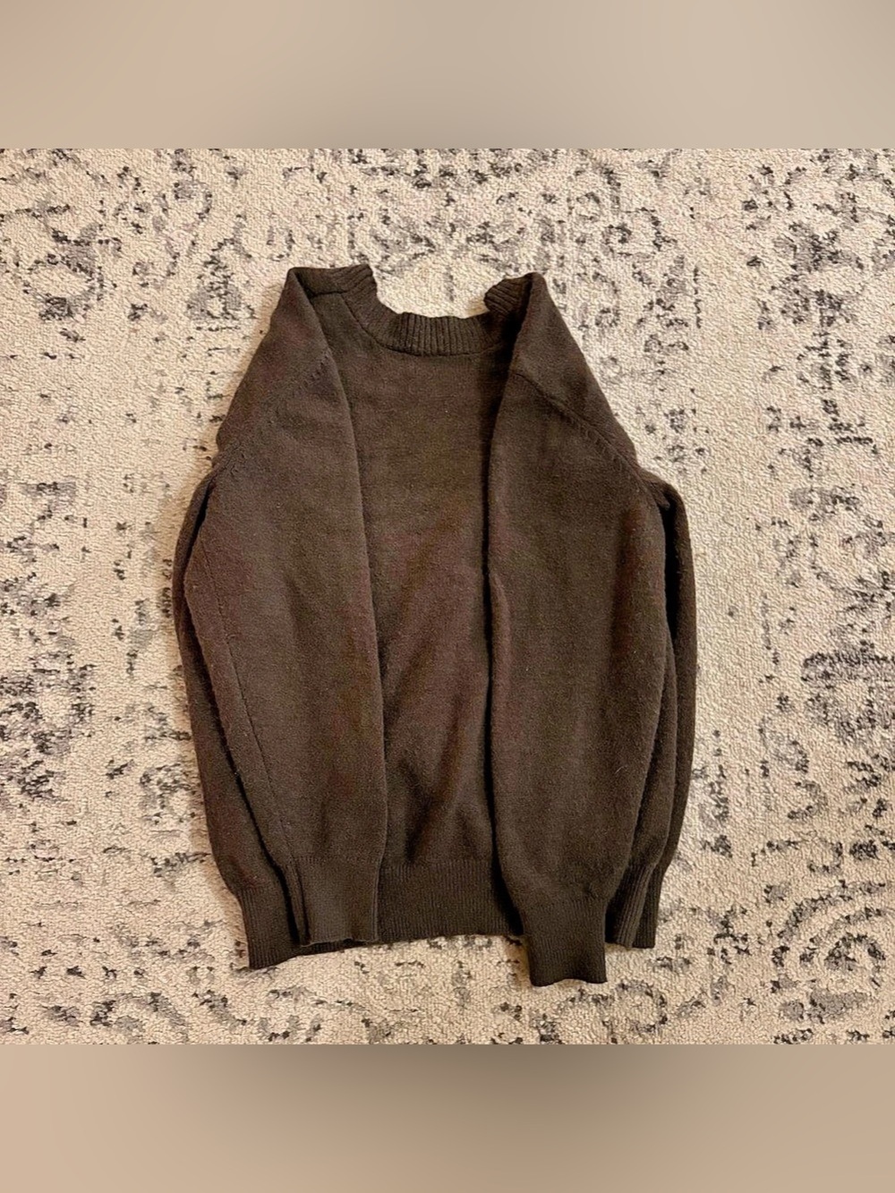 Softome Deep V-Neck Wrap Front Long Sleeve Sweater Green XL - Picture 3 of 5